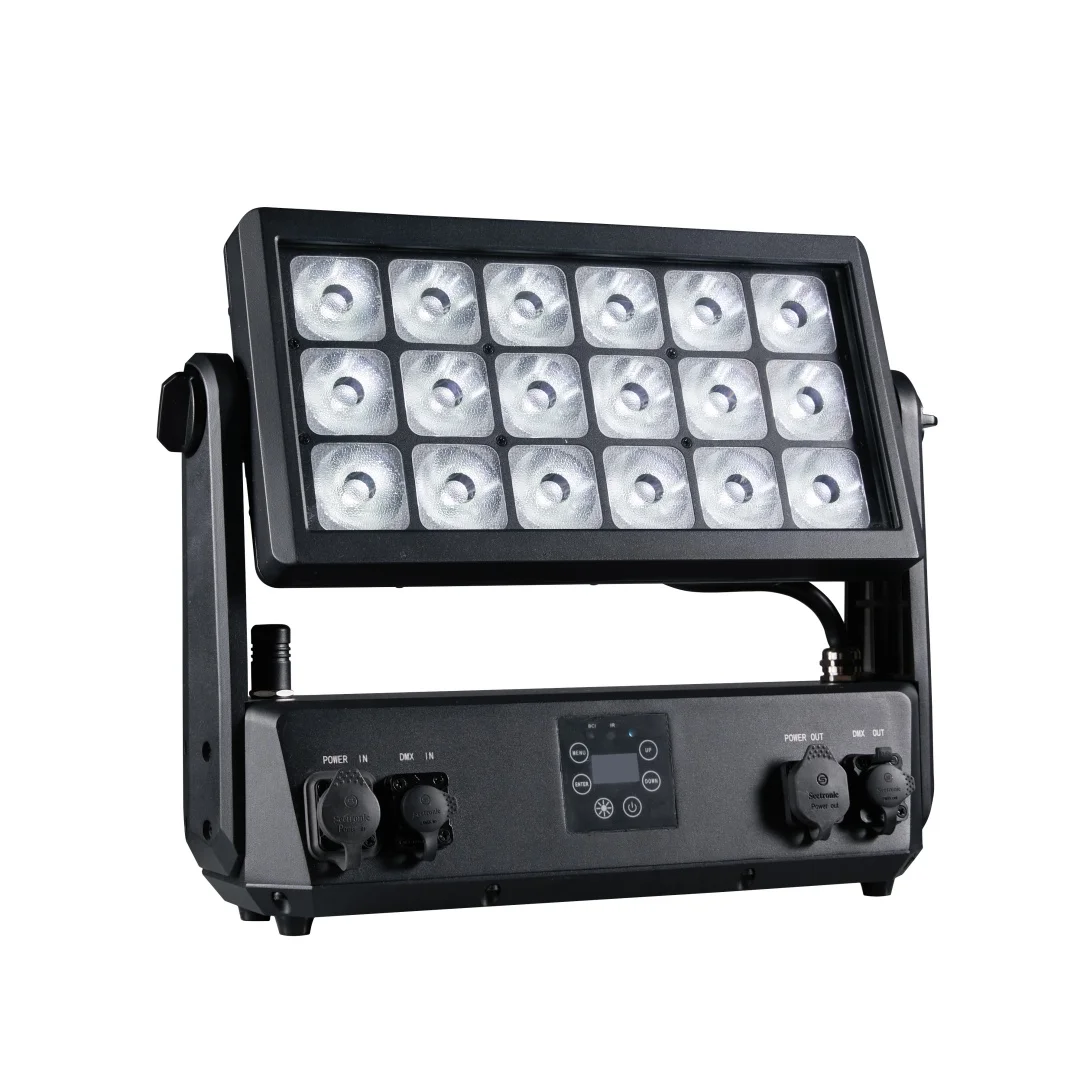 

IP65 Battery Powered 18x20W RGBW LED Wash Light Spotlights for Outdoor Hotel Applications