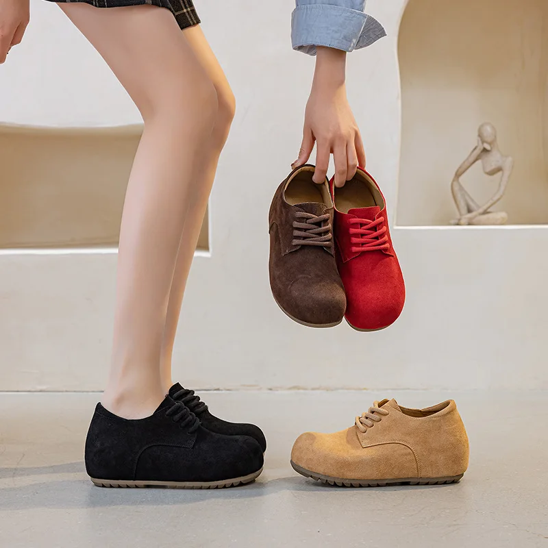 

2026 Ins Quality Women Genuine Leather Sneakers Training Sport Shoes 6cm Contrast Casual Shoes Flats Sneakers Shoes