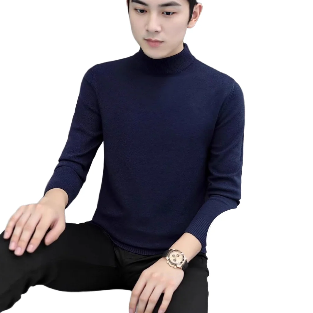 Maglione da uomo Thiened Mid-Ne colletto alto lavorato a maglia base calda irt autunno inverno nuovo capospalla Sle per Ci Walk