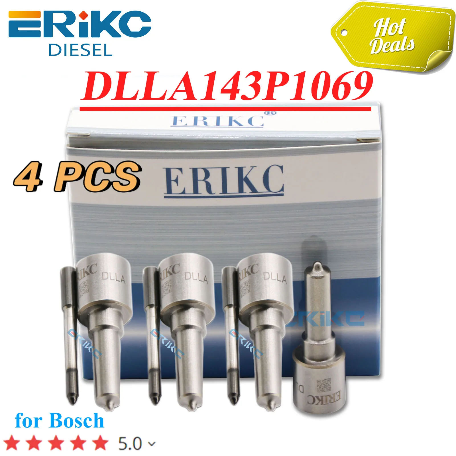 

4PC 0445110084 0445110184 Diesel Injector Nozzle DLLA143P1069 Auto Engine Sprayer 0433171695 For 0 445 110 084 0 445 110 184