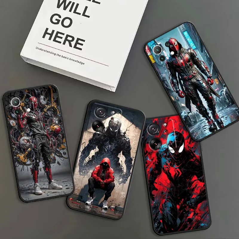 

Spider Man Marvel Comics For Xiaomi Mi 15 14 13 13T 12 12T 12S 11 11i 11T Pro Ultra Lite 5G Black Soft Cover