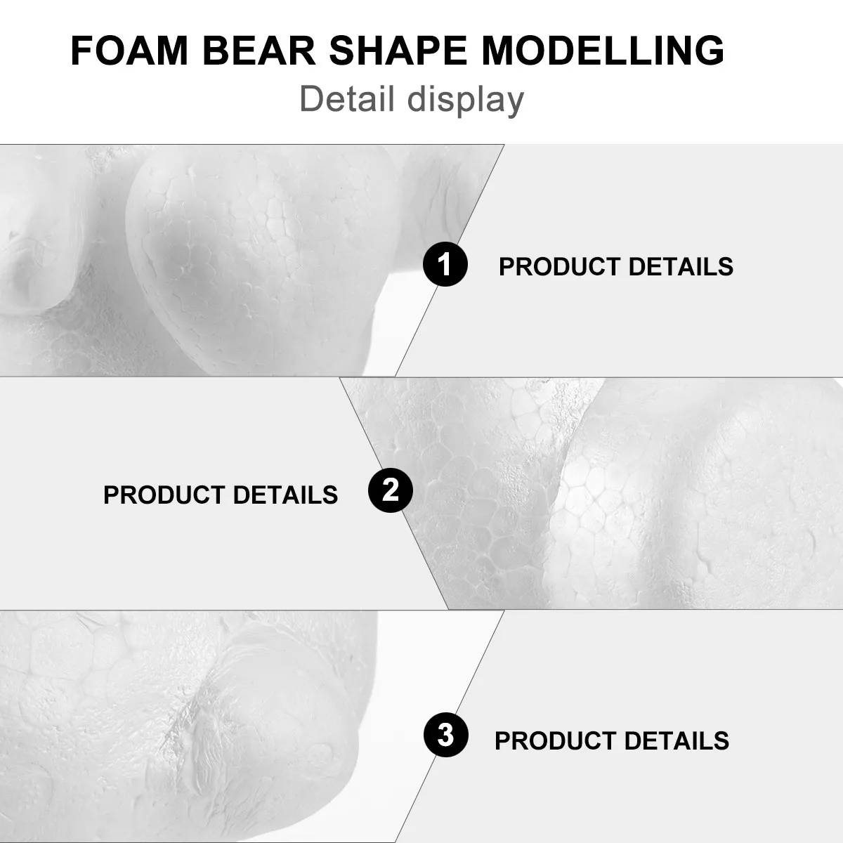 1Pcs Bear Shape Modelling DIY Foam Mold Creative White Polystyrene Craft Wedding Party Decor Bear Shape Modelling