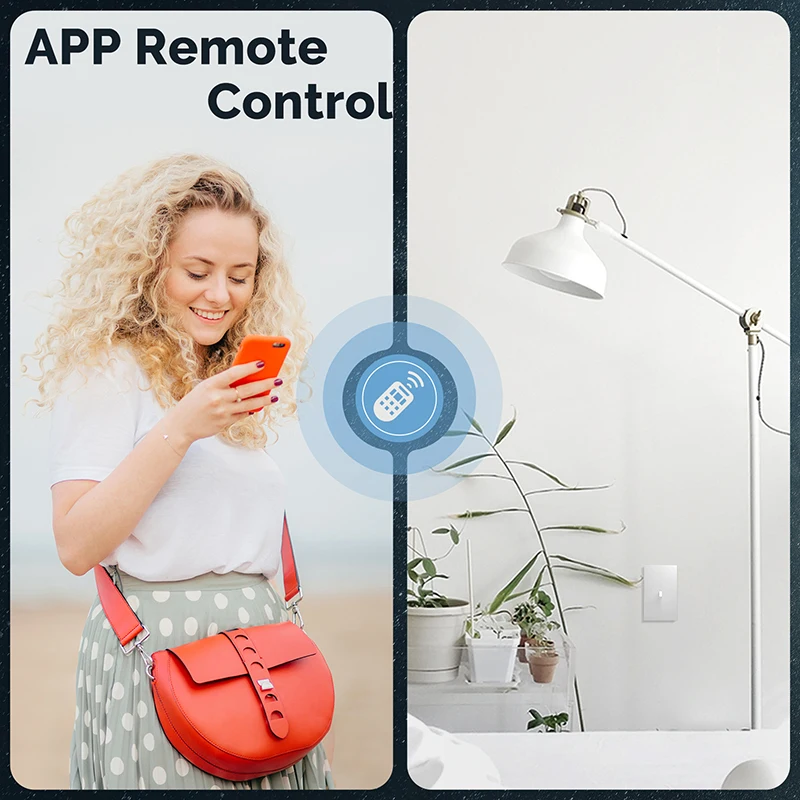 Tuya WiFi Smart Toggle Style Switch US Neutral Wire Required 3-Way Switch App Remote Control Work With Alexa Google Home