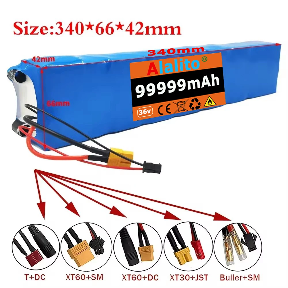 ก้อนแบตเตอรี่ skuter listrik สกู๊ตเตอร์36V 99999mAh 36V 18650 M365ลิเธียม skuter listrik แบตเตอรี่36V