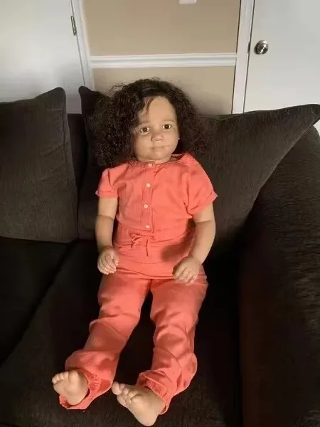 DLS HUGE Doll 35inches Reborn Baby With Hand-Rooted Hair Tanned Skin Already Finished Doll