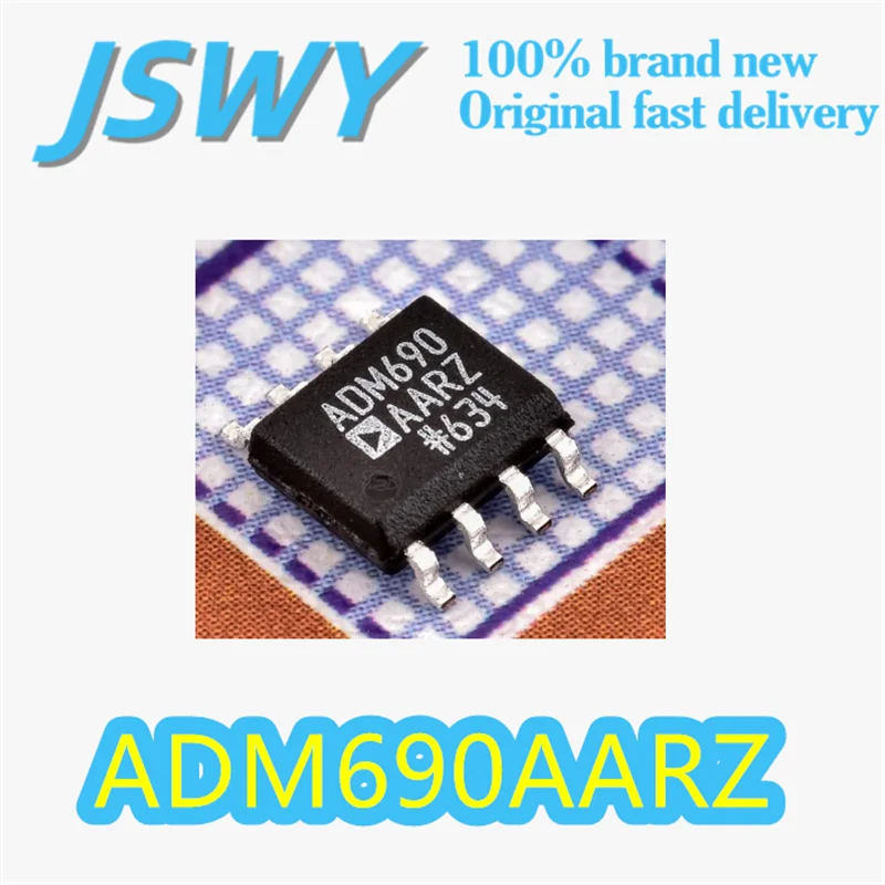 

(5/50 pieces) ADM690AARZ Original ADM690 Microprocessor Monitoring Circuit 8-SOIC Package 4.65V Threshold Electronics