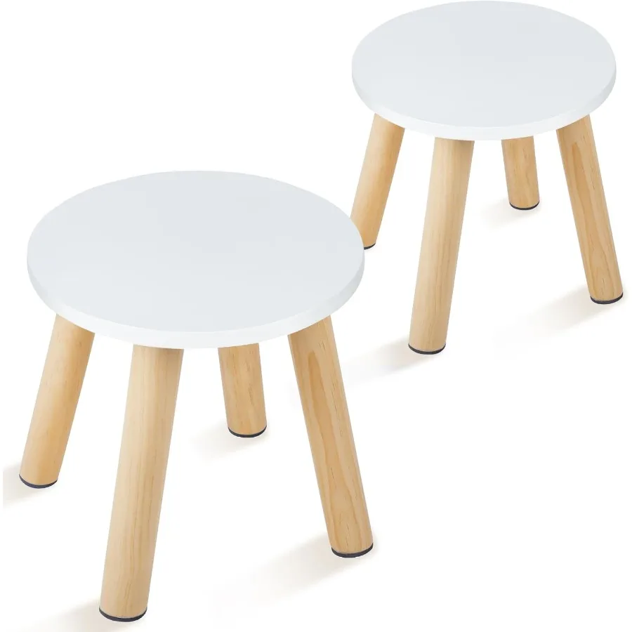 

Wooden Step Stool for 's Stool Matched Sensory Table Sitting Stool with Assembled Four-Legged Multi-Purpose Chairs for Bathroom