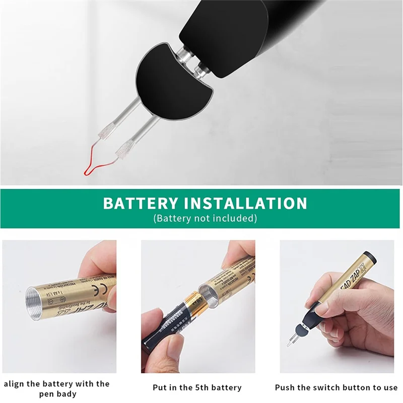 Queimador de rosca tforou, caneta sem fio operada por bateria, caneta para escultura em cera, ferramenta para moldar/queima de fios com 5 pontas
