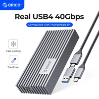 ORICO NVMe M.2 SSD Enclosure USB4 40Gbps PCIe3.0x4 20Gbps 10Gbps M.2 External Case Compatible with Thunderbolt 3/4