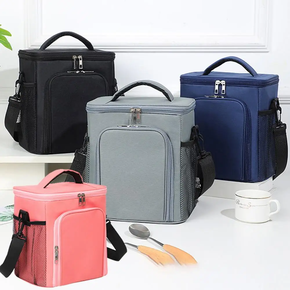 Insulated Lunch Bag Cooler Bag Waterproof  Portable Rice Bags Thermal Bag for School Office Large Capacity Bilayer Bento Pack