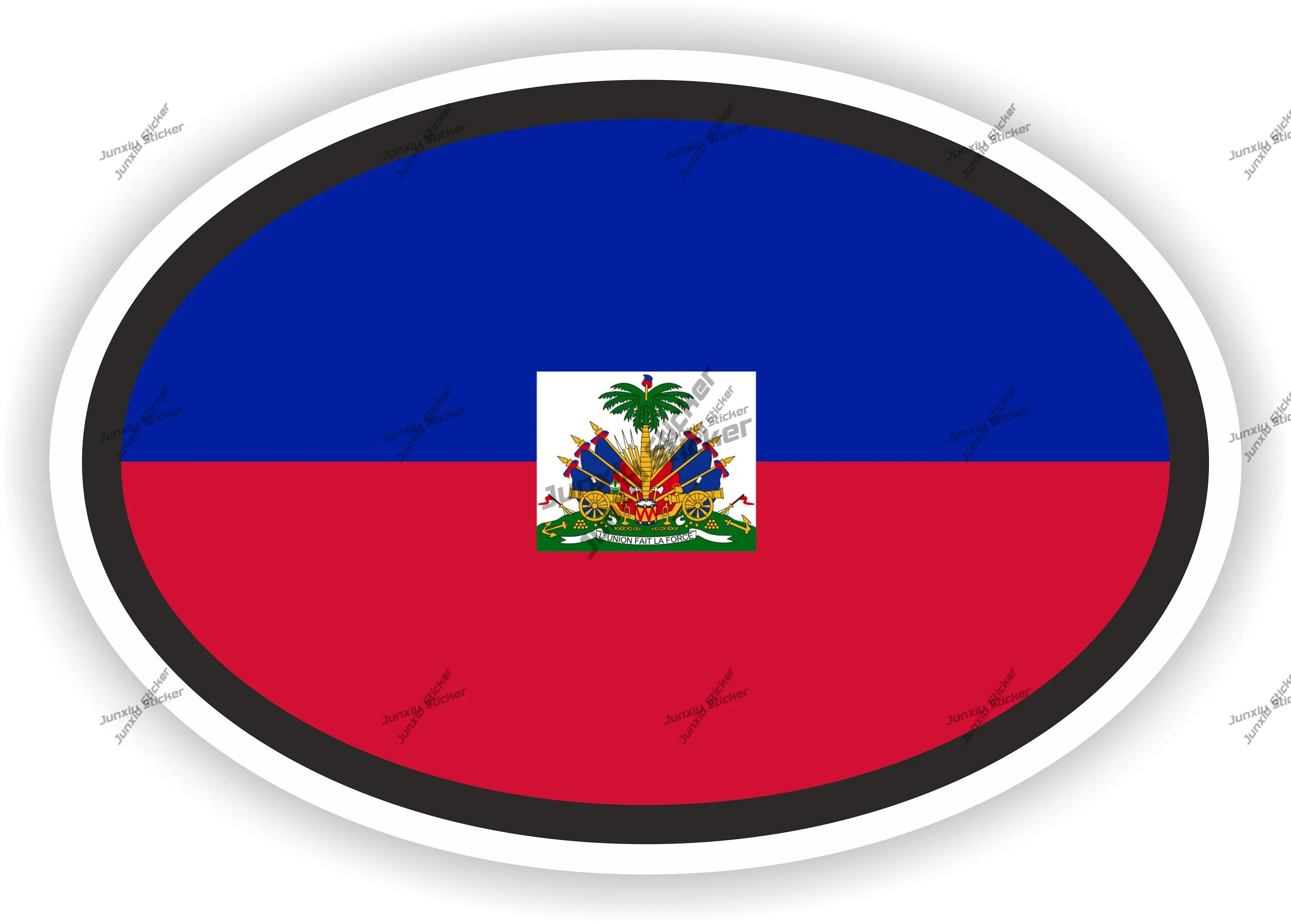 

Haiti Flag Oval Sticker Motorsport Racing Rally Decal Decor Graphic Beauty For Bumper Bodywork Decoration Personality Motorcycle