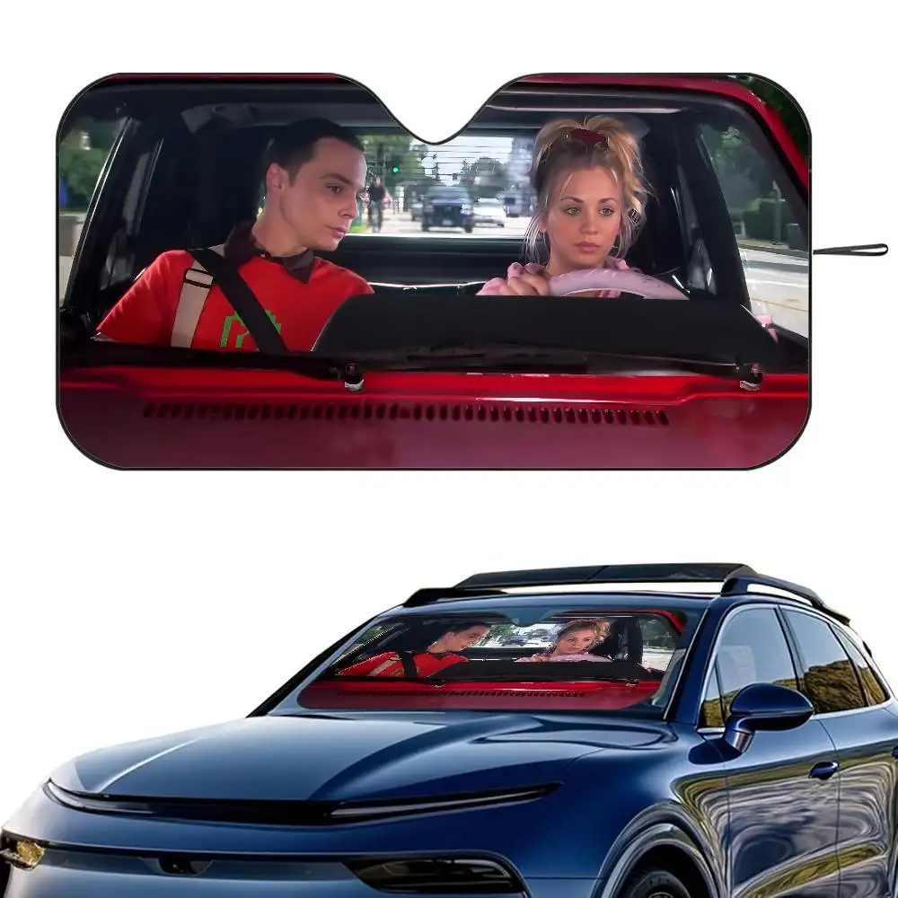 

The Big B-Bang T-Theory Car SunShade Windshield Foldable Three-layer Insulation Sunshade By Suction Cup Blocks UV Rays Sun