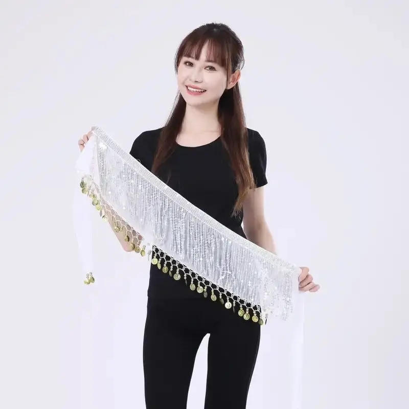 

Хип-шарф для танца живота на Хэллоуин, поясная цепочка с поясом, юбка, поясной шарф, блестки, кисточка