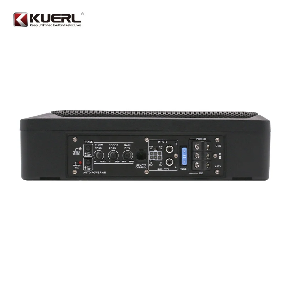 Kuer New Design 6*8" Car Audio Power Bass Auto Subwoofer Underseat Car Subwoofer With cable bag