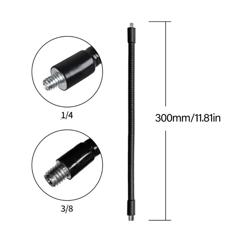J0MB Tripod Threaded Screw Adapter 1/4 Inch Male to 3/8 Inch Male Goosenecks Hose - Image 3