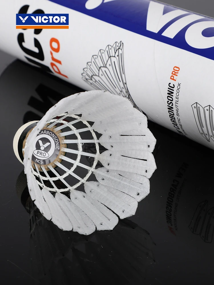 VICTOR NCSPro Carbon Sound كرة الريشة الاصطناعية الجديدة عالية الاستقرار ومتينة 2 قطعة مجموعة الريشة البلاستيكية الاحترافية