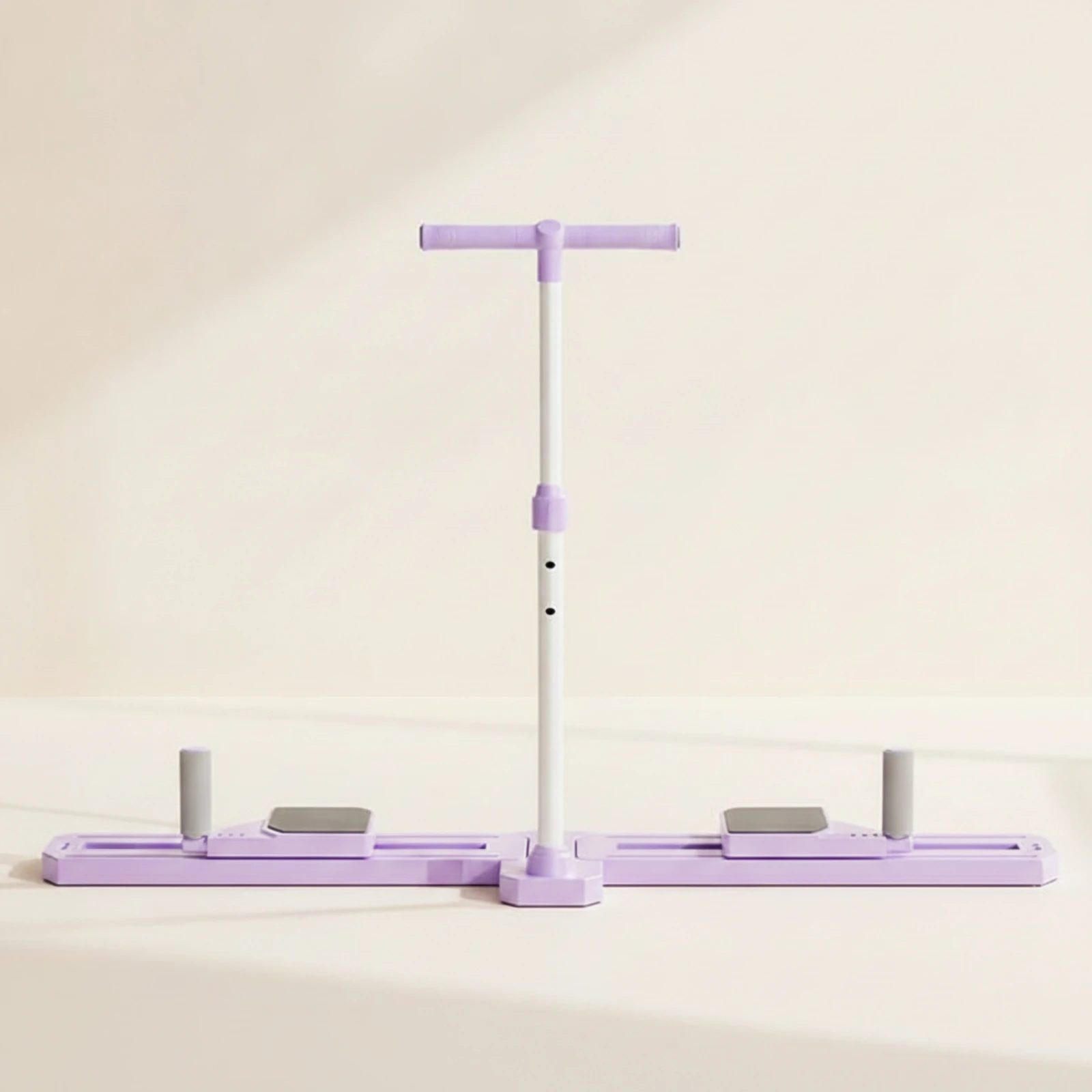 Inner Thigh Exerciser with Handlebar Height-Adjustable Leg Slider Machine Fitness Equipment Low-Impact Exercise Device Non-Slip
