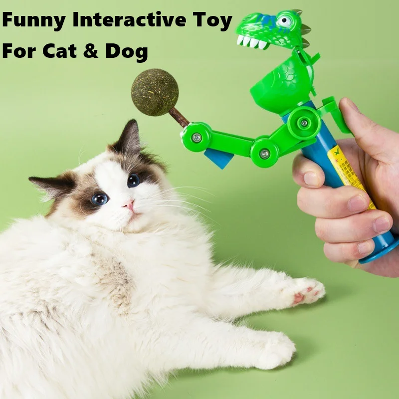 لعبة روبوت مصاصة مضحكة للقط ، على شكل ديناصور ، مصاصة نعناع ، هدية للكلاب ، لعبة تفاعلية للقطط ، مستلزمات الحيوانات الأليفة ، جدة