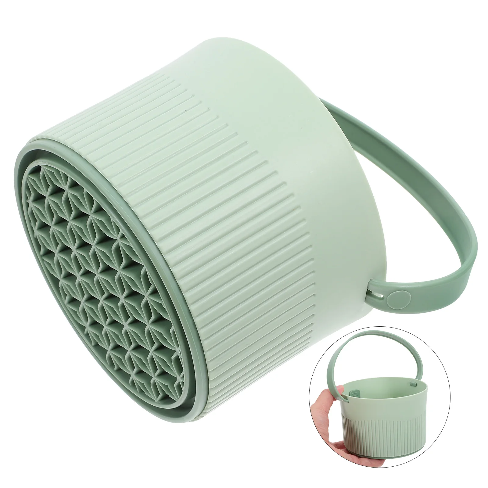 ซิลิโคนแปรงทําความสะอาดเครื่องมือแต่งหน้าชามสําหรับล้างแปรงอบแห้งวัสดุ TPR PP สิ่งสกปรกน้ํามันสารตกค้าง Remover