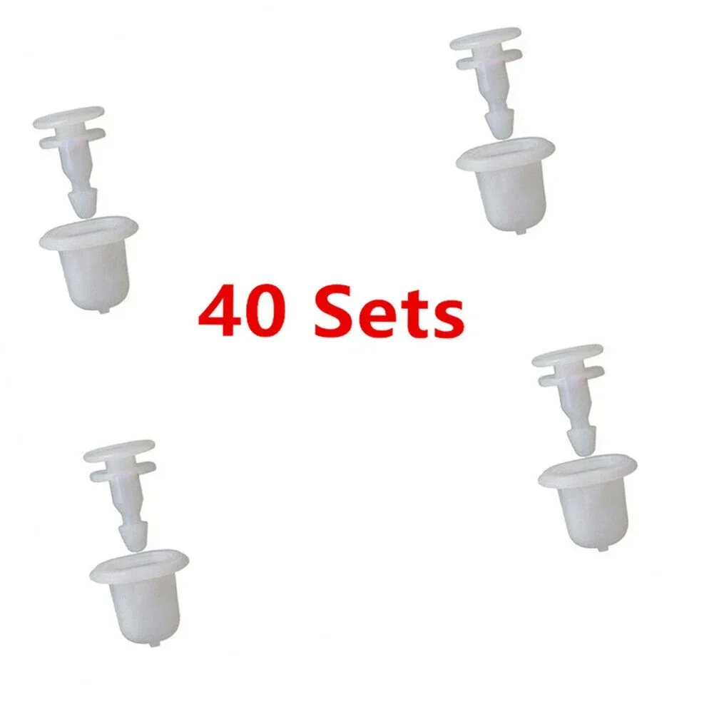 40 Sets Wheel Arch Fender Flare Liner Clips Fastener For Nissan Navara Patrol For Nissan Frontier 1998-2004 For Nissan Pathfind