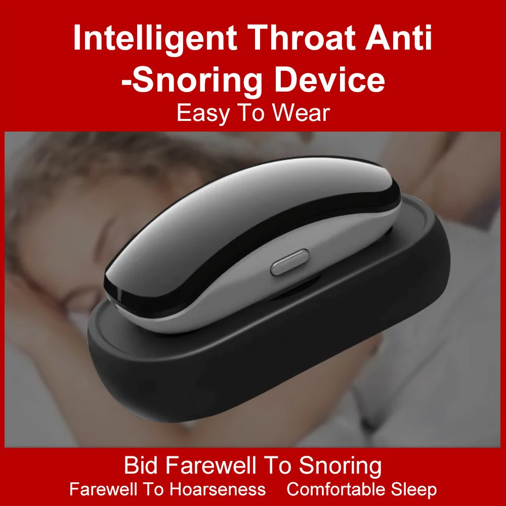 Customizable Smart Anti Snoring Device Pulse Snoring Stop Effective Solution Snore Sleep Aid Portable Noise Reduction Muscle