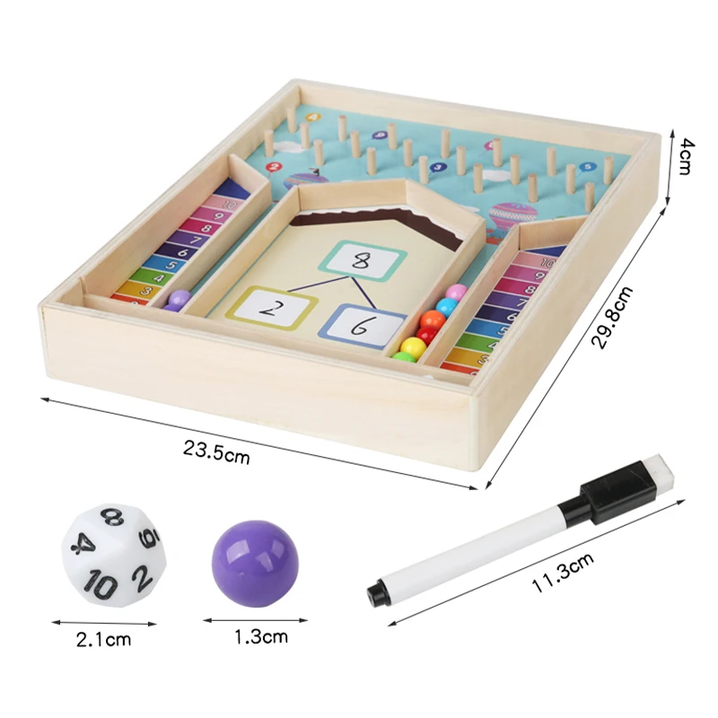 Montessori Educational Toy For Kids Wooden Number Reading Beads With Math Addition Game Learning Activity Gift For Boys Girls