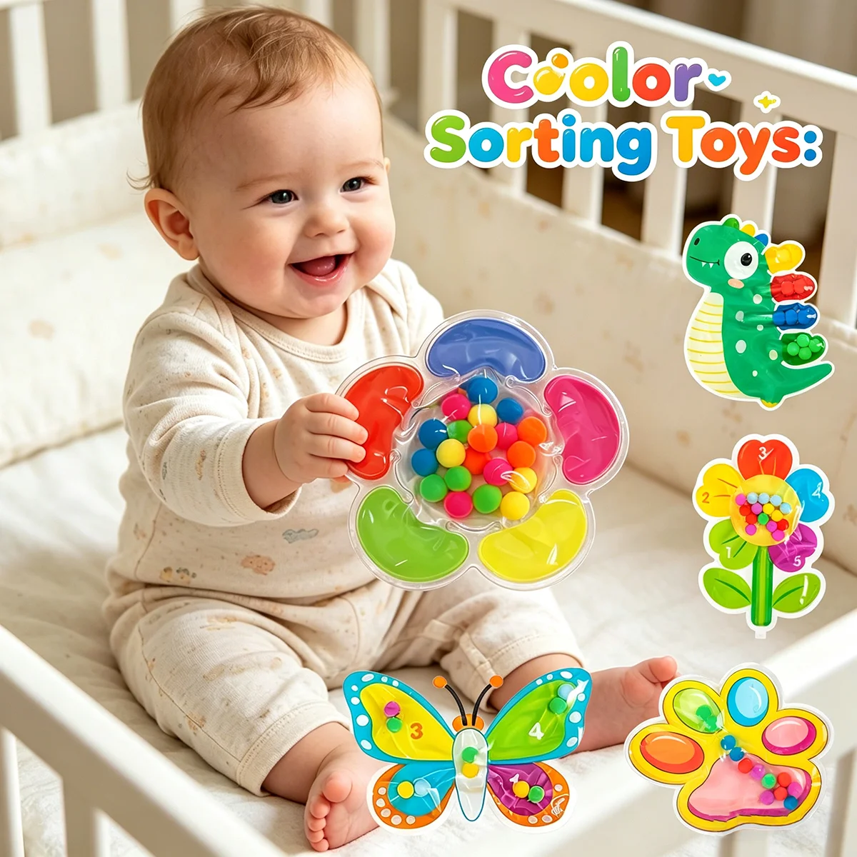 Montessori Animals Color Sorting Sensory Toy Kids Educational Learning Teenager Decompression Gift Fine Motor Skills Development