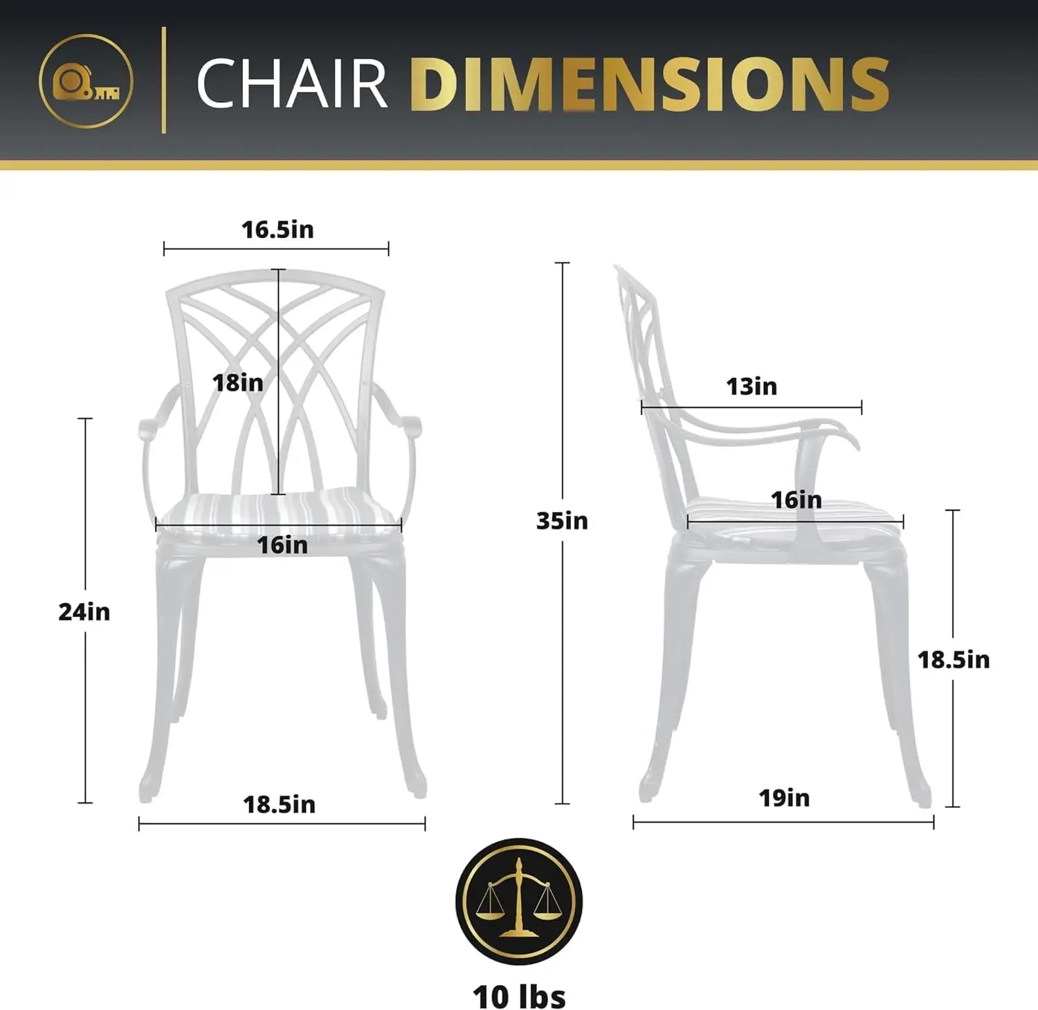 Set da bistrot da esterno Tavolo e sedie da esterno Bstro da 3 pezzi Set tavolo con foro per ombrellone, cuscini, mobili da giardino in alluminio pressofuso