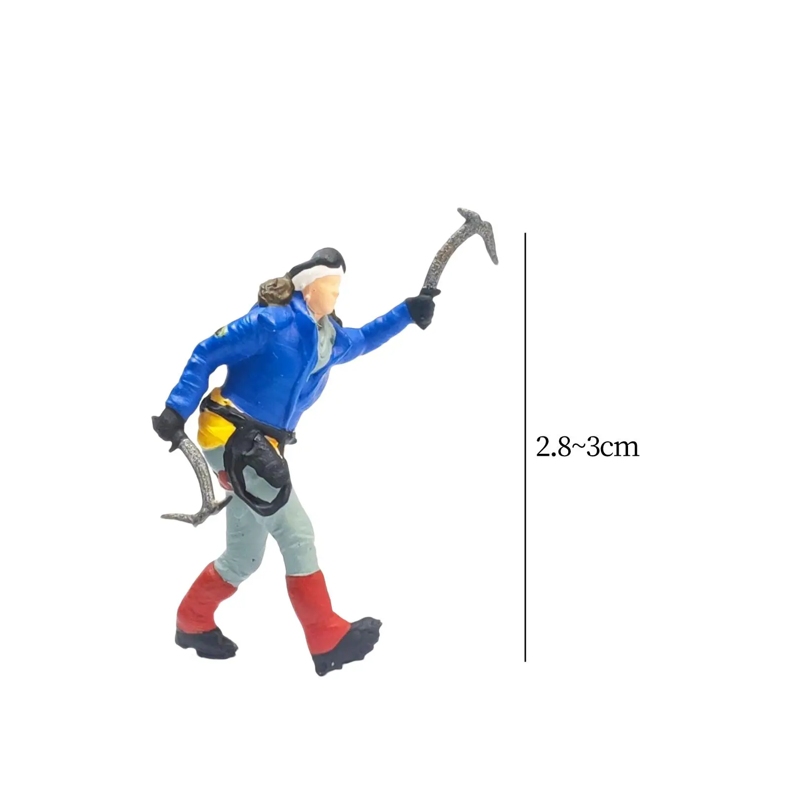 Realistic 1/64 Climbing People Figures Mountaineering People Figurines Miniature