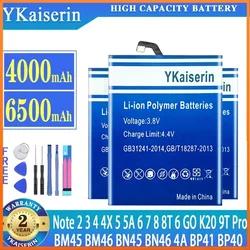 BN 45 46 4A Battery for Xiaomi Hongmi Redmi Note 2 3 4 4X 5 5A 6 7 8 8T 6 GO K20 9T Pro MI 9T Pro BP 41 40 Phone Batteries Tools