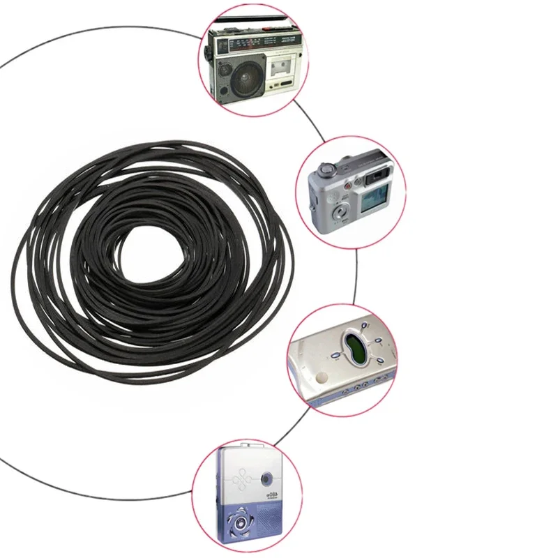 30-120p/bag Universal Mix 26-135mmCassette Tape Machine Belts Assorted Flat Rubber Belt for CD DVD Recorders Walkman