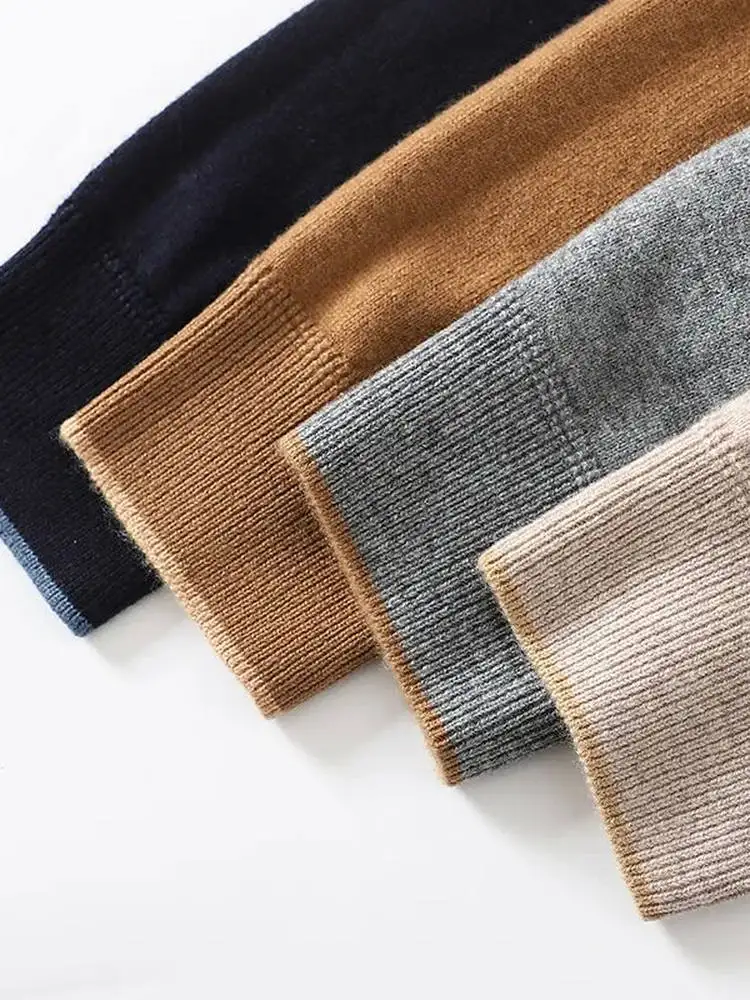 

High-End Men's Knitted Sweater round Ne Casual Pure Color 3D Embroidery Woolen irt New Autumn Winter Faion Urban Sle