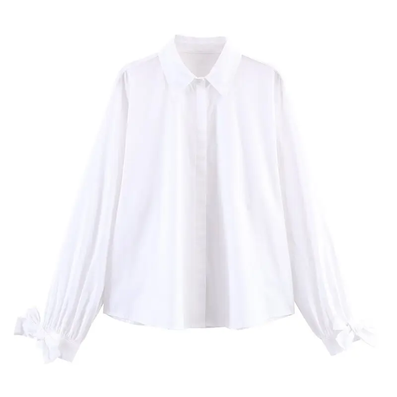 Loose Long Sve da donna irt Knot Design Autunno Nuovo arrivo Faion Sensation Abbigliamento casual per donna