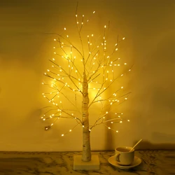 LED Night Light Artificial Tree Lamp Fairy Brich Night Lamp for Table Home Bedroom Wedding Party Decor Holiday Starry Tree Light