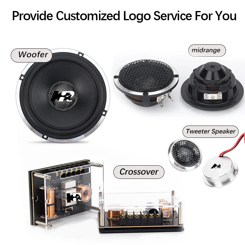 High Powered 65 Component Car Speakers 3 Way Speaker Car Audio Music System 6.5 Inch