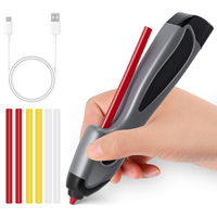 Cordless Hot Glue Gun 6s Quick Preheating Motor-Driven Automatic Sticking Without Drops 6 Pieces Coloured Glue Sticks