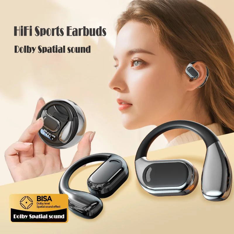 

Беспроводные наушники OWS HiFi стерео открытые спортивные наушники с сенсорным управлением Встроенный микрофон Подходит для бега и фитнеса