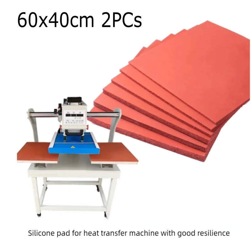 2pcs Heat Press Machine Silicone Pad Mat 60x40cm High Temperature Resistant