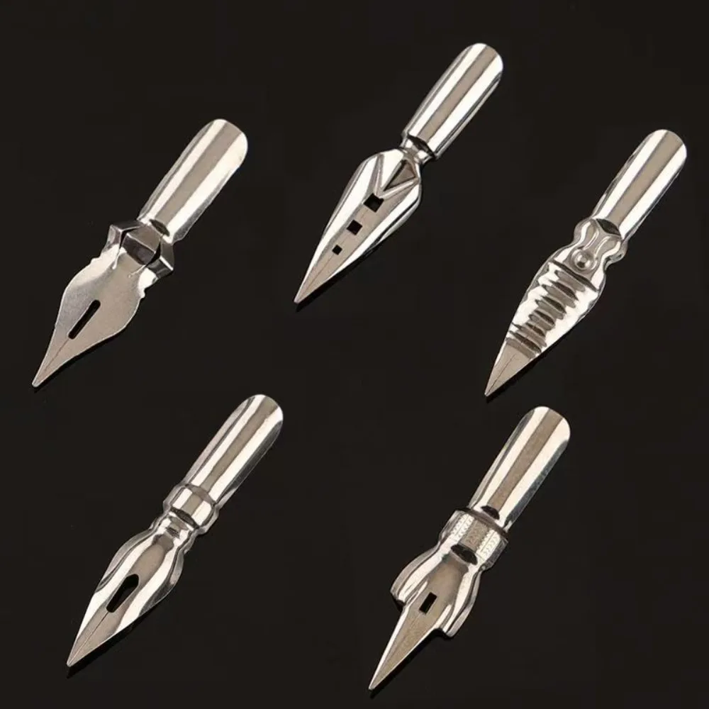 

1pcs High Quality Wooden Rod Dip Pen Stainless Steel Tip English Pen Calligraphy Pen Office Business