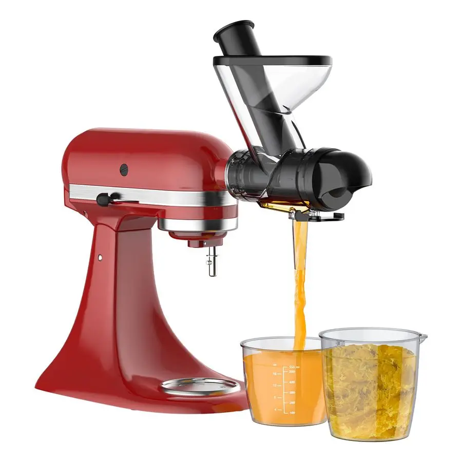 

Juicer Attachment for KitchenAid Stand Mixer, Cold Press Juicer Machine, Slow Masticating Juicer Attachment with Dual Feed Chute