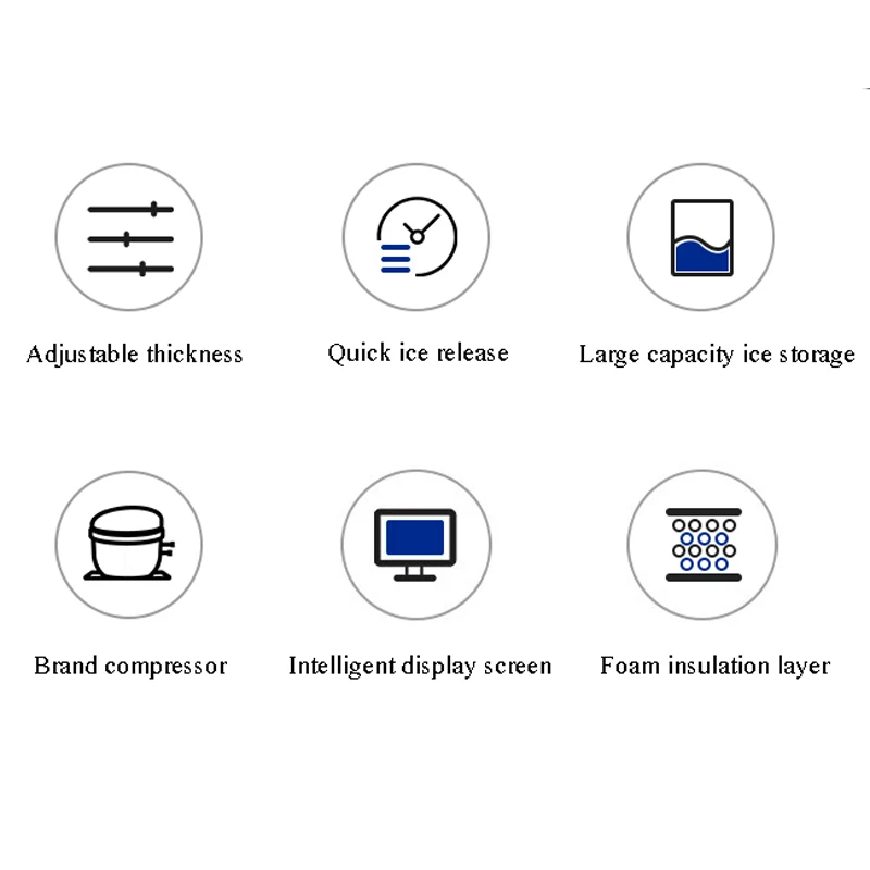 PBOBP komercyjna kostkarka do lodu 250/300KG/24H wolnostojąca automatyczna zamrażarka w płynie maszyna do generowania lodu sprzęt gospodarstwa