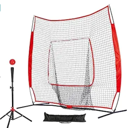 personalizzazione-rete-portatile-per-baseball-e-softball-per-battuta-e-lancio-con-robusto-telaio-ad-arco-supporto-per-battuta-porta-palline-e-2-supporti