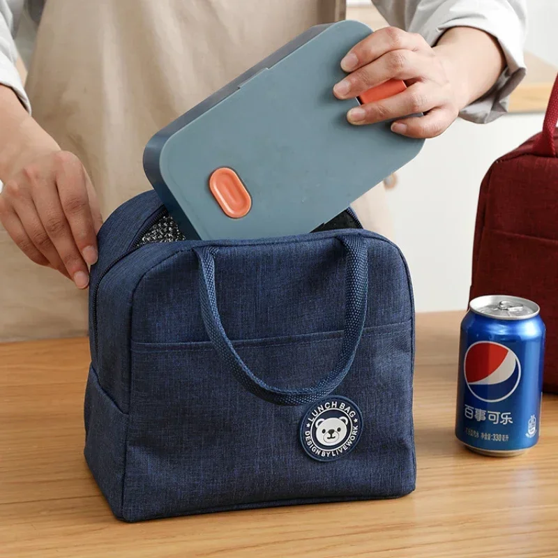 Children's Large Capacity Refrigerated Bag Waterproof Oxford Portable Zipper Insulated Lunch Bag Insulated Frozen Bag