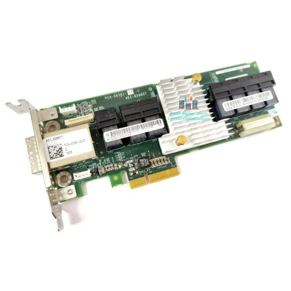 AEC-82885T 12Gbps 36-Port SAS/SATA Expander Card 9x SFF-8643 – PCIe Form Factor, for HBA/RAID JBOD Backplane