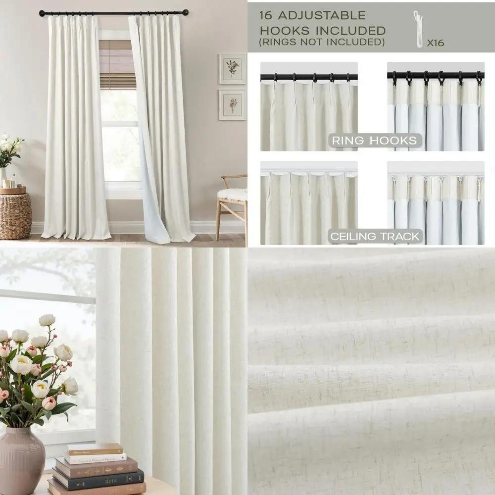 ผ้าม่านกันแสงแบบไขว้ทอผ้าลินิน รุ่น Unique Length 94 ชุด 2 ชิ้น สำหรับห้องนอนและห้องนั่งเล่น