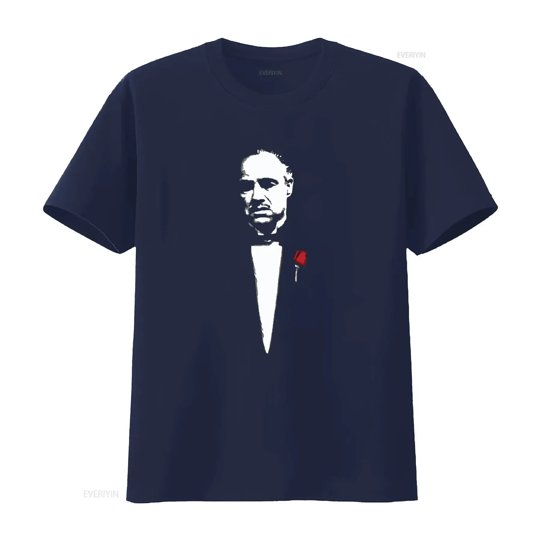 Vito Corleone Mafia Marlon Brando Culto Print T Shirt for Men Stylish and Unique Design vintage Washed designer clothes view 4