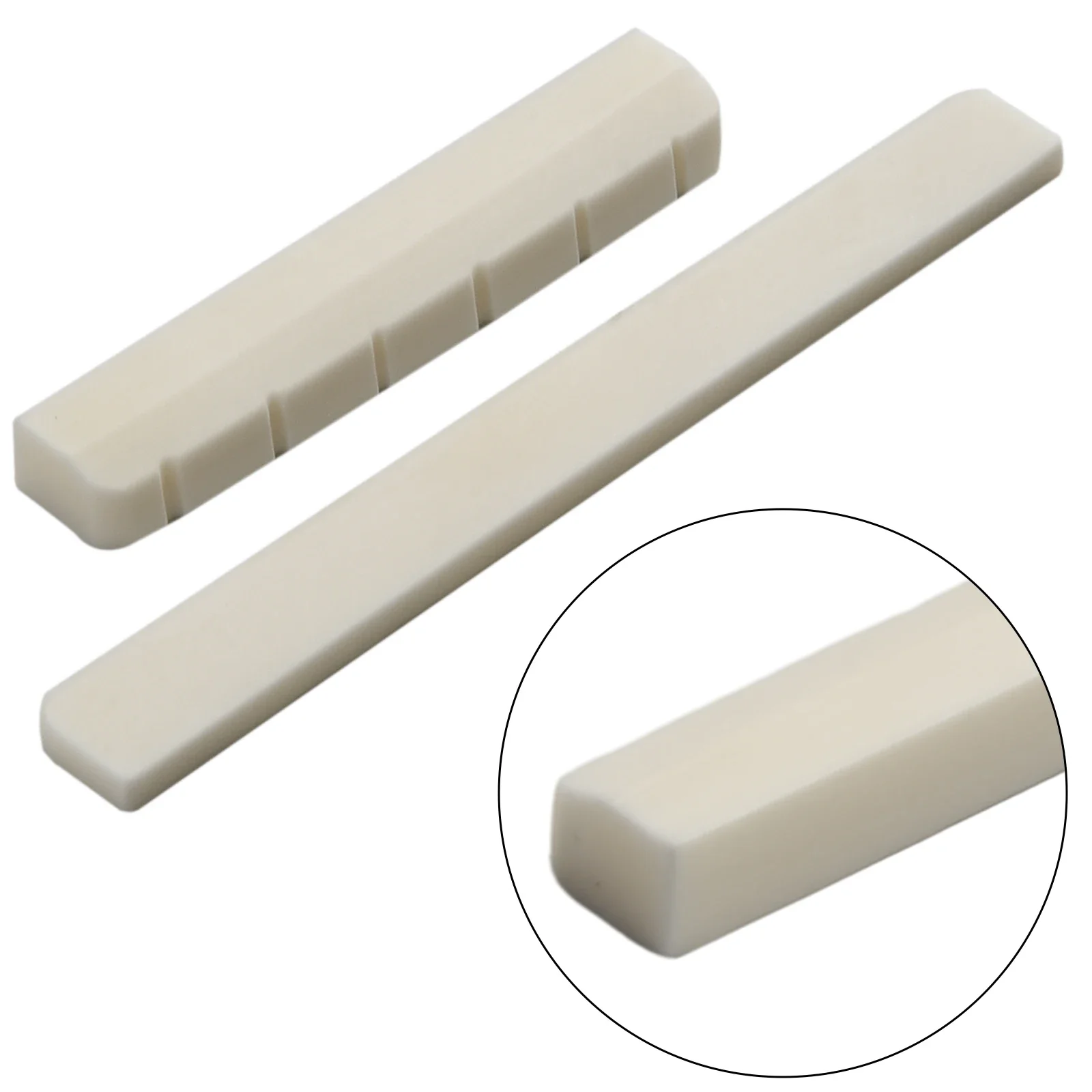 Experience Enhanced Performance with 6 String Classical Guitar Bridge Saddle and Nut, Made of Real Bone Material
