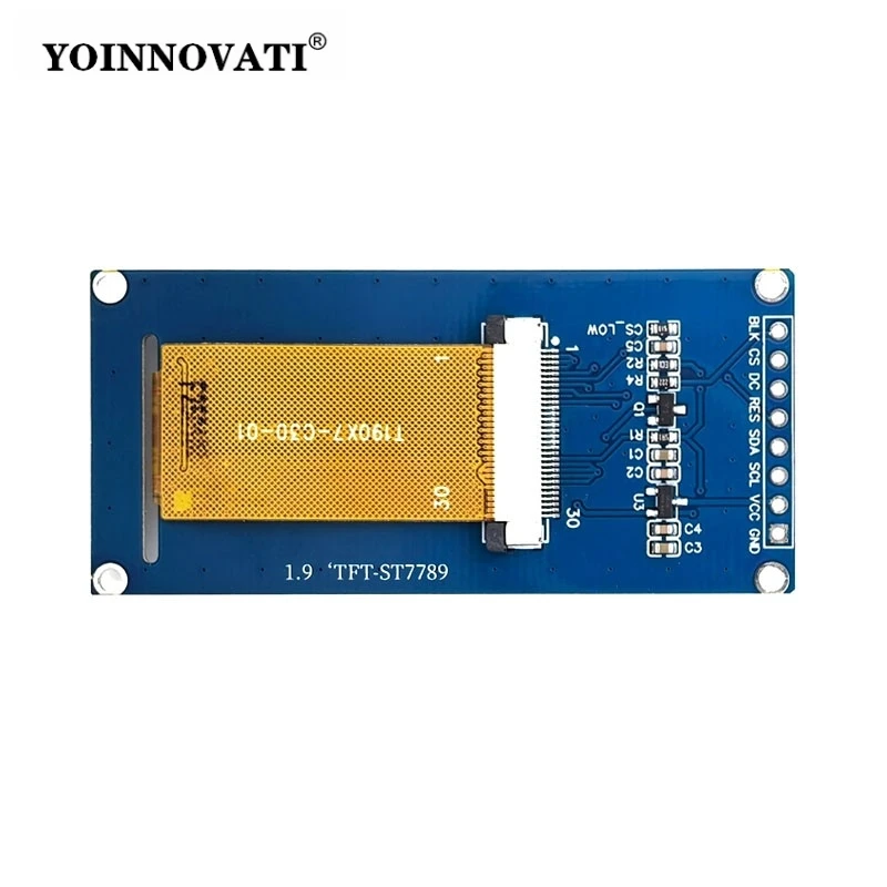 1.9 Inch IPS TFT LCD Display Module - 170x320 HD SPI Serial Port Screen (ST7789 Driver, Full Viewing Angle, Color)