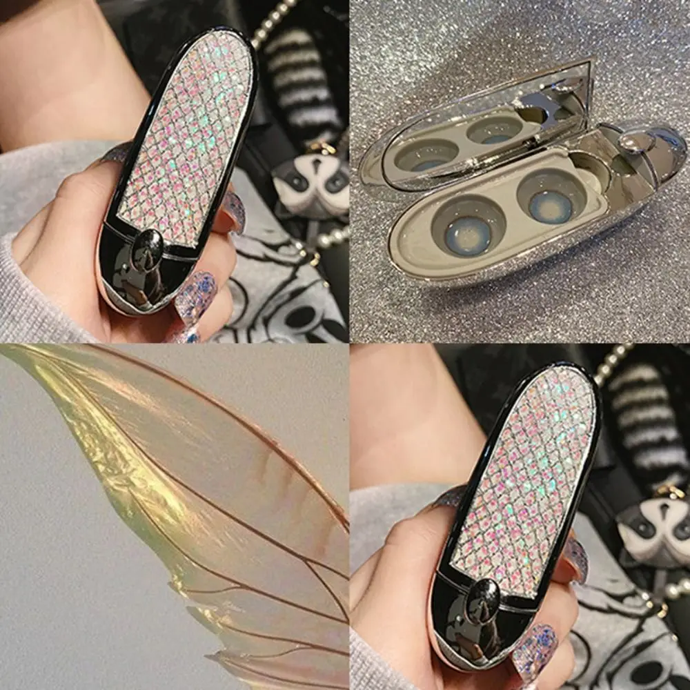 سعة كبيرة عدسات لاصقة حقيبة للتخزين صندوق منظم مقاوم للغبار صندوق تخزين العدسات اللاصقة سيليكون متعدد الوظائف