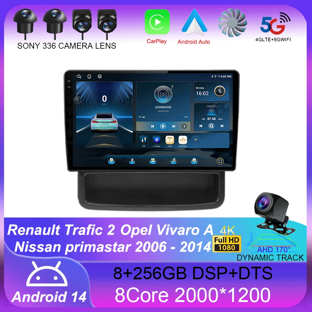 Android For Renault Trafic 2 For Opel Vivaro A For Nissan primastar 2006 - 2014 Car Radio Multimedia Video Player Navigation GPS